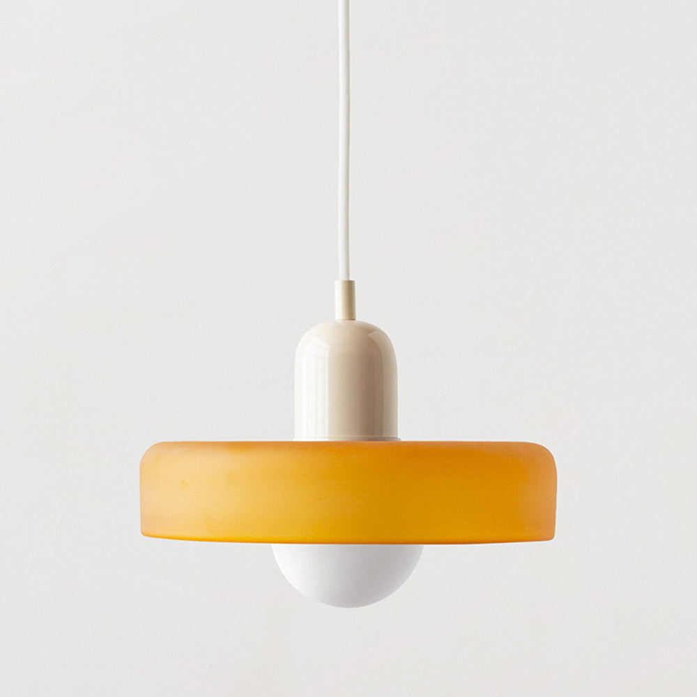 Lumora | Colored Glass Bauhaus Pendant Light For Dining