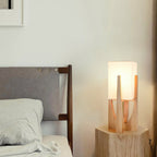 Japanese Walnut Solid Wood Floor Lamp With Linen Shade