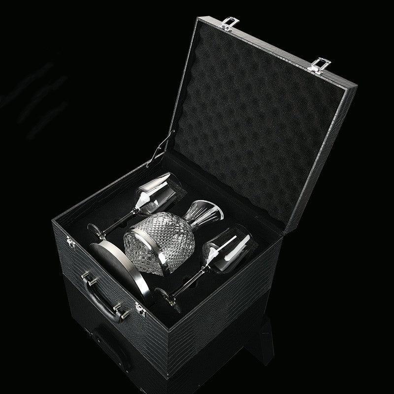 Aurora 360 Degree Rotating Crystal Hand Blown Wine Decanter