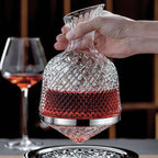 Aurora 360 Degree Rotating Crystal Hand Blown Wine Decanter