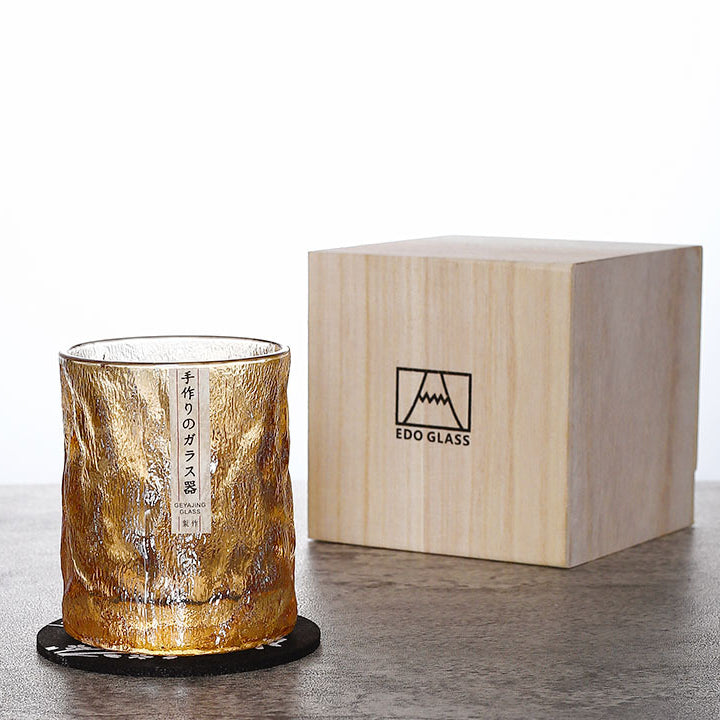 Kizuna Glacier Whisky Glasses in Edo Kiriko Collection