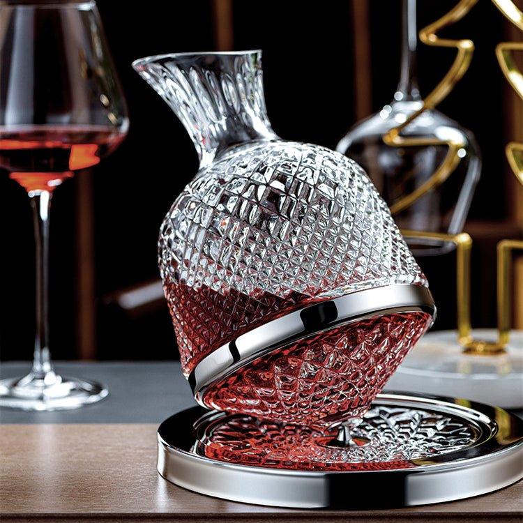Aurora 360 Degree Rotating Crystal Hand Blown Wine Decanter