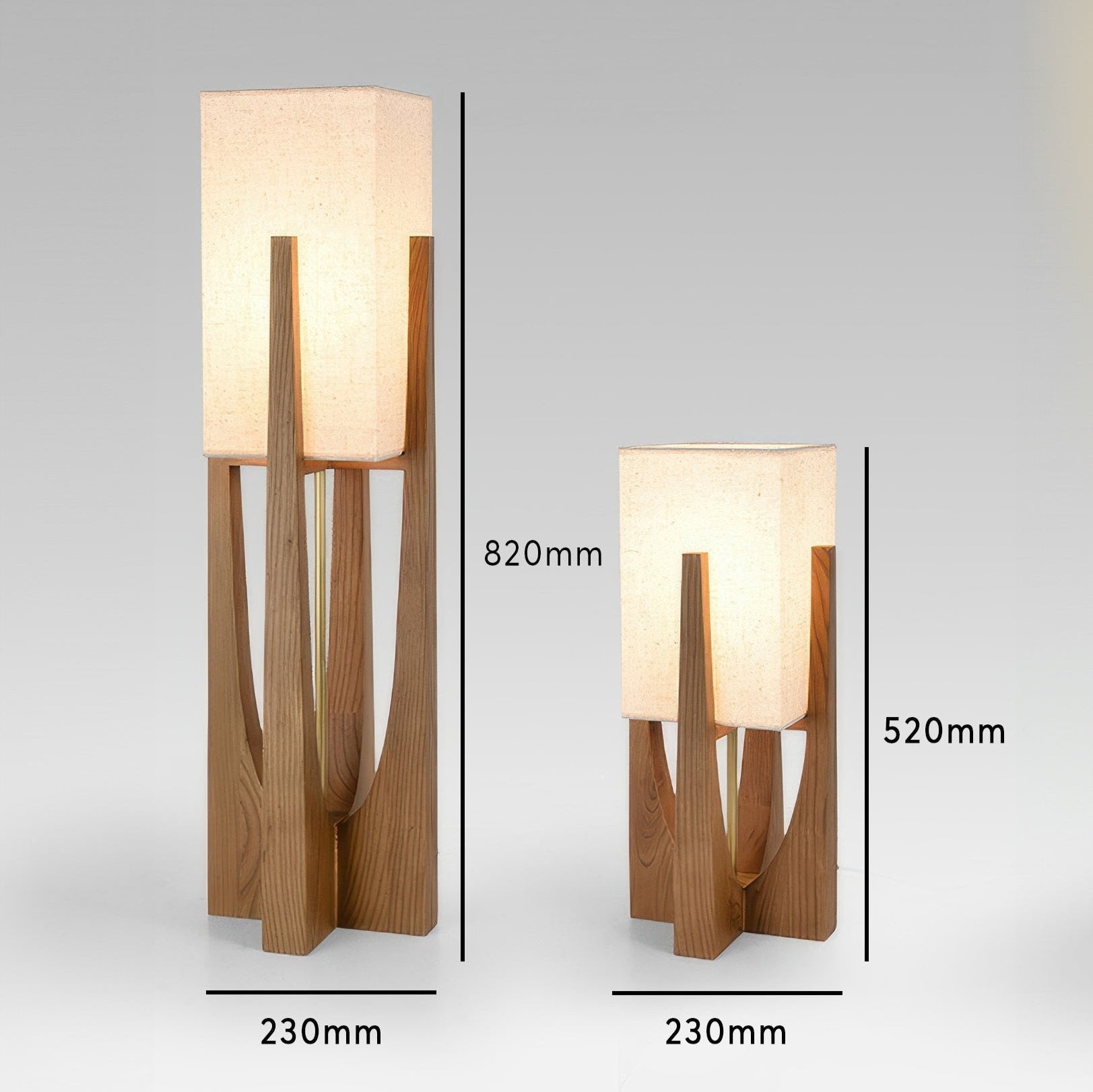 Japanese Walnut Solid Wood Floor Lamp With Linen Shade