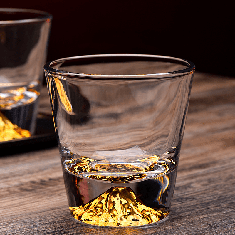 Kitsune Fuji Kiriko Whisky Glass Set by Chamvin Edo Craft