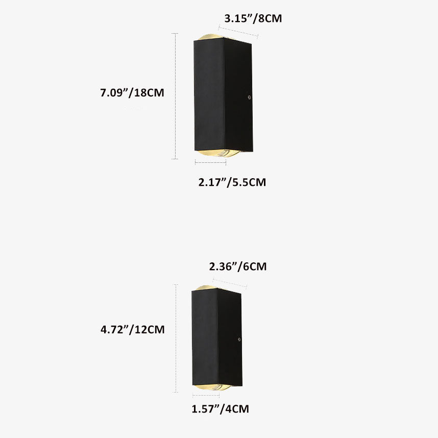 LumaBloc Rectangular LED Waterproof Sconce 600-1000 Lumens