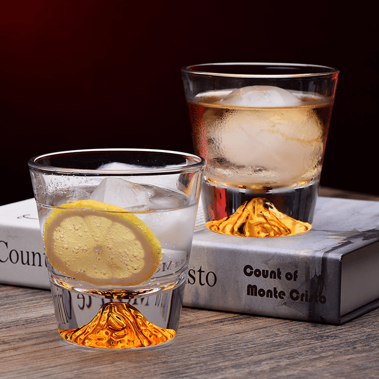 Kitsune Fuji Kiriko Whisky Glass Set by Chamvin Edo Craft