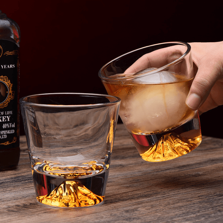 Kitsune Fuji Kiriko Whisky Glass Set by Chamvin Edo Craft