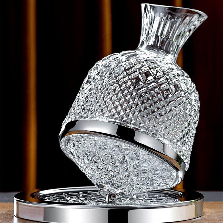 Aurora 360 Degree Rotating Crystal Hand Blown Wine Decanter