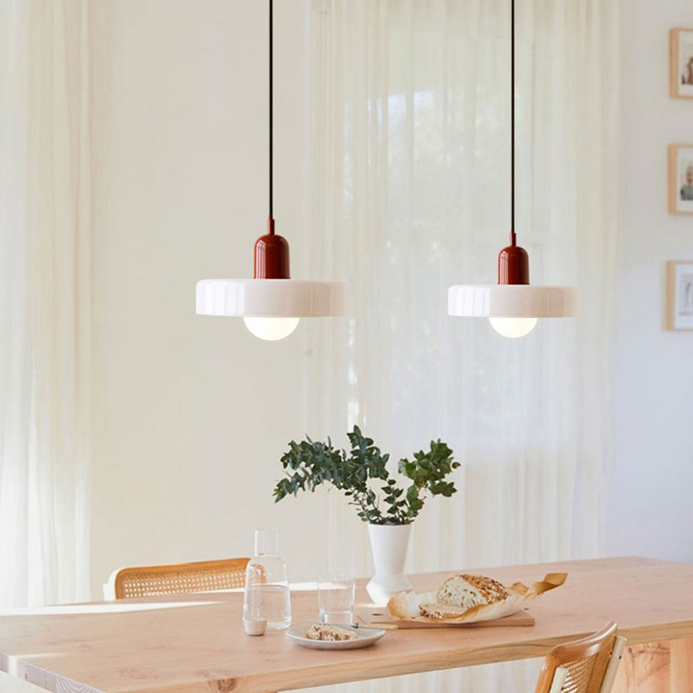 Arkea | Colored Glass Pendant Light With Adjustable Height