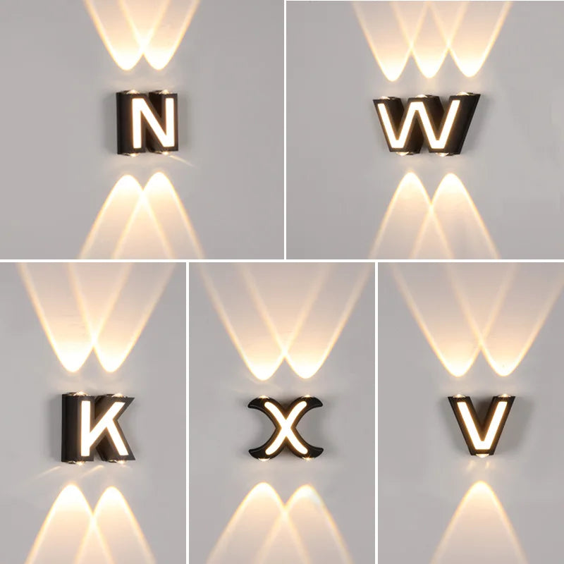 LumaSign LED Outdoor Wall Lamp With Customizable Letter Sign