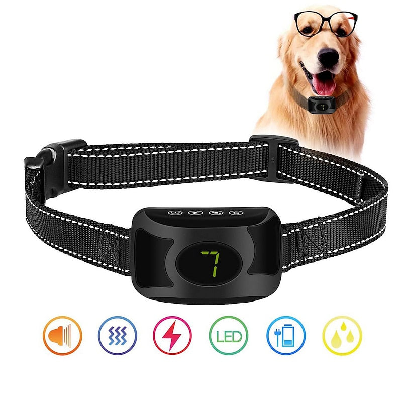 Rechargeable Bark Control Collar With Adjustable Modes