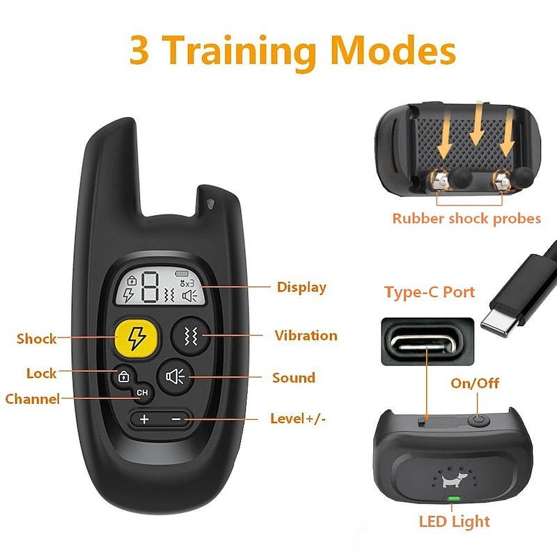 NovaPaw Pro 500m Waterproof Rechargeable Dog Training Collar