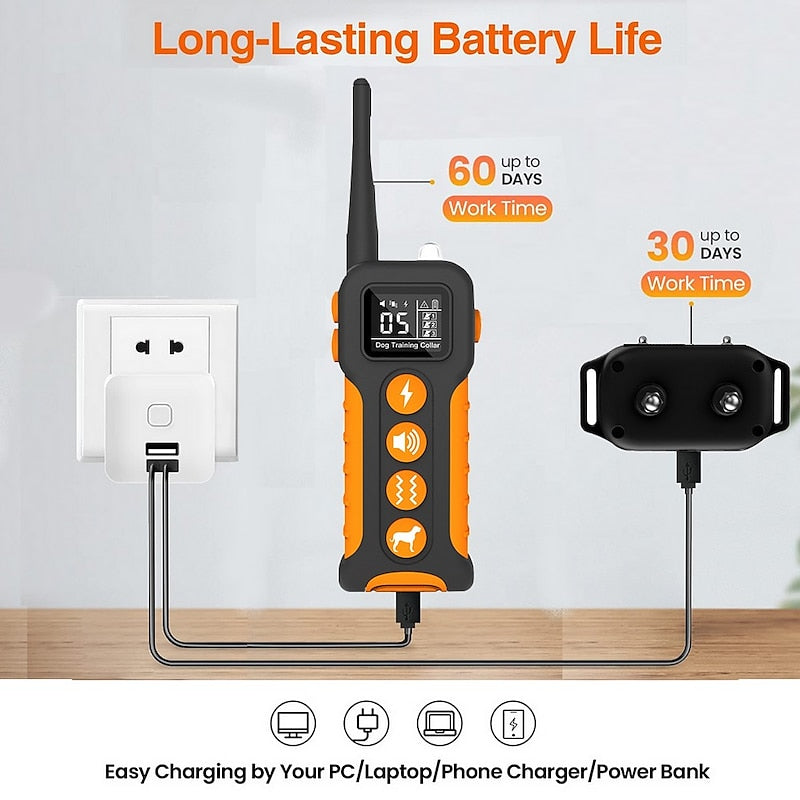 Guler de dresaj pentru câini wireless NovaPaw Tech cu semnal clar