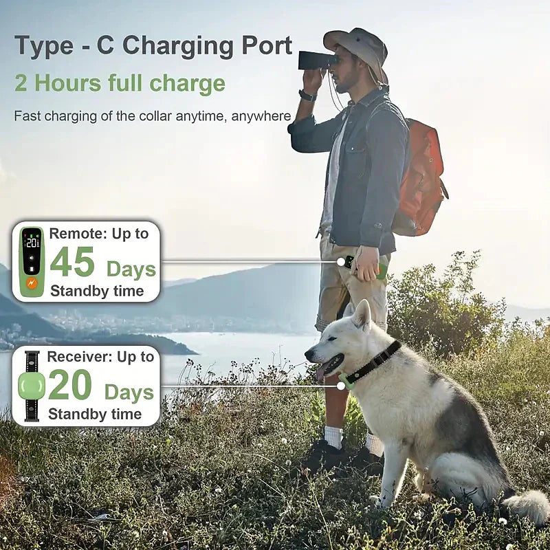 KiroPaw Pro Training Collar Beep Vibration Light Waterproof