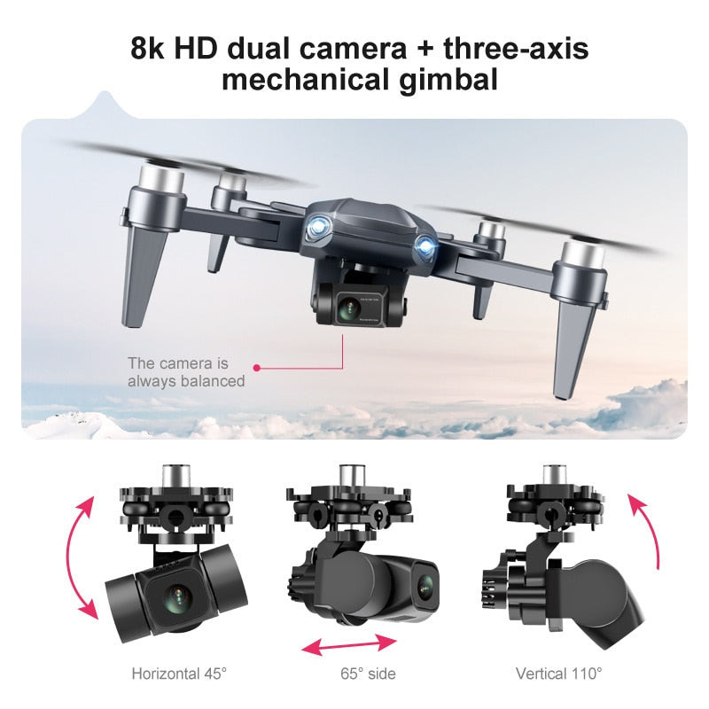 SkyNova Pro Dronă 8K HD Cameră Duală, GPS, Motoare Fără Perii