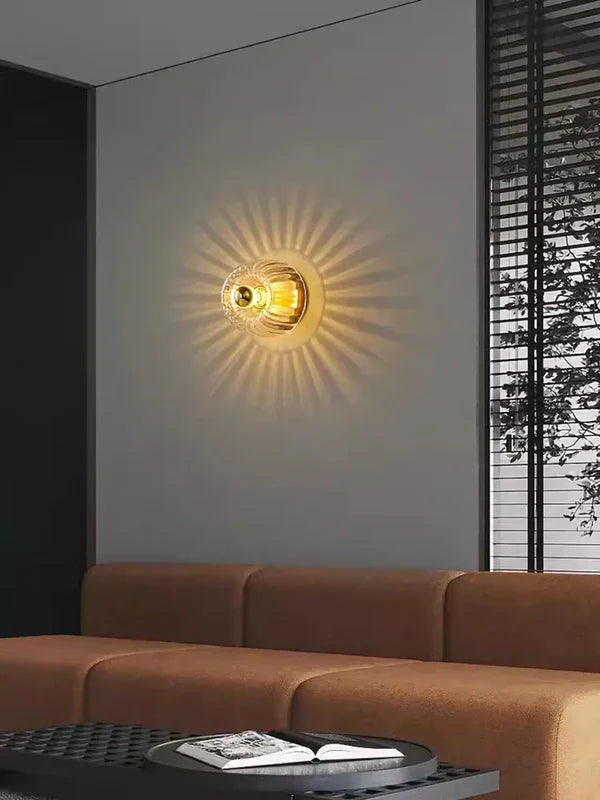 NovaRipple Glass Wall Light Modern Ripple Effect Fixture