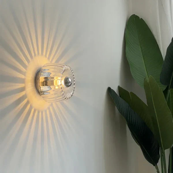 NovaRipple Glass Wall Light Modern Ripple Effect Fixture