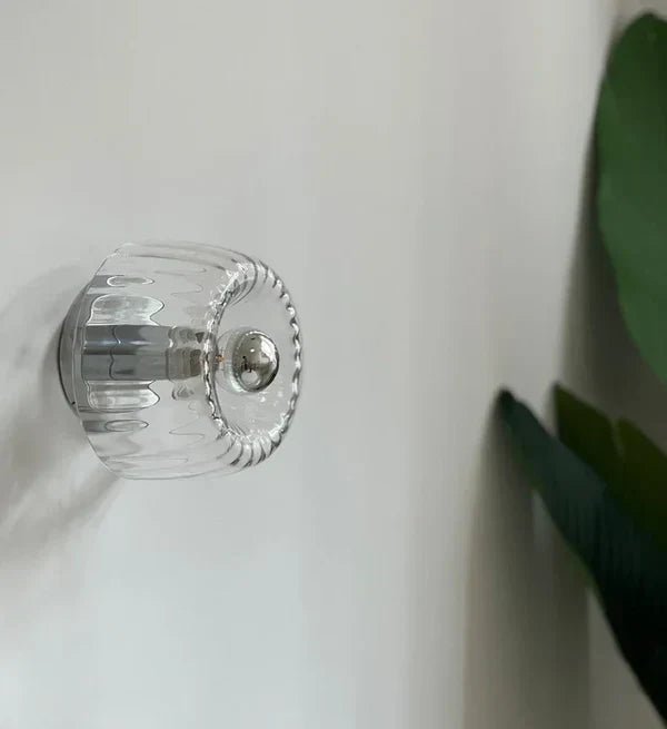 NovaRipple Glass Wall Light Modern Ripple Effect Fixture
