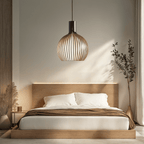 Rustic Wooden Cage Pendant Light – Adjustable Bamboo Hanging Light for Kitchen and Modern Interiors 0