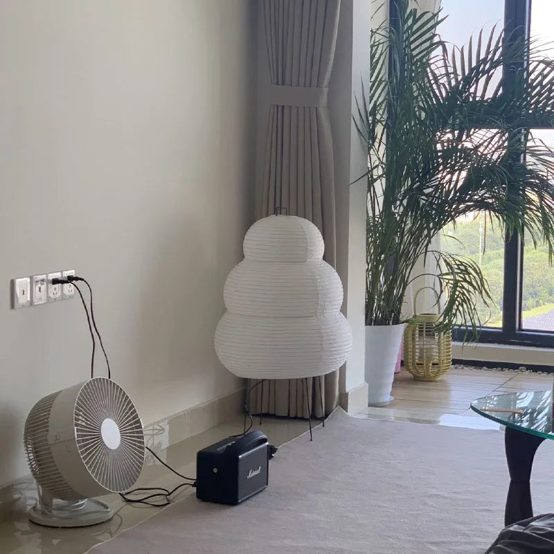 Kiko Japanese Rice Paper Desk Lamp with 3-Mode Dimmer