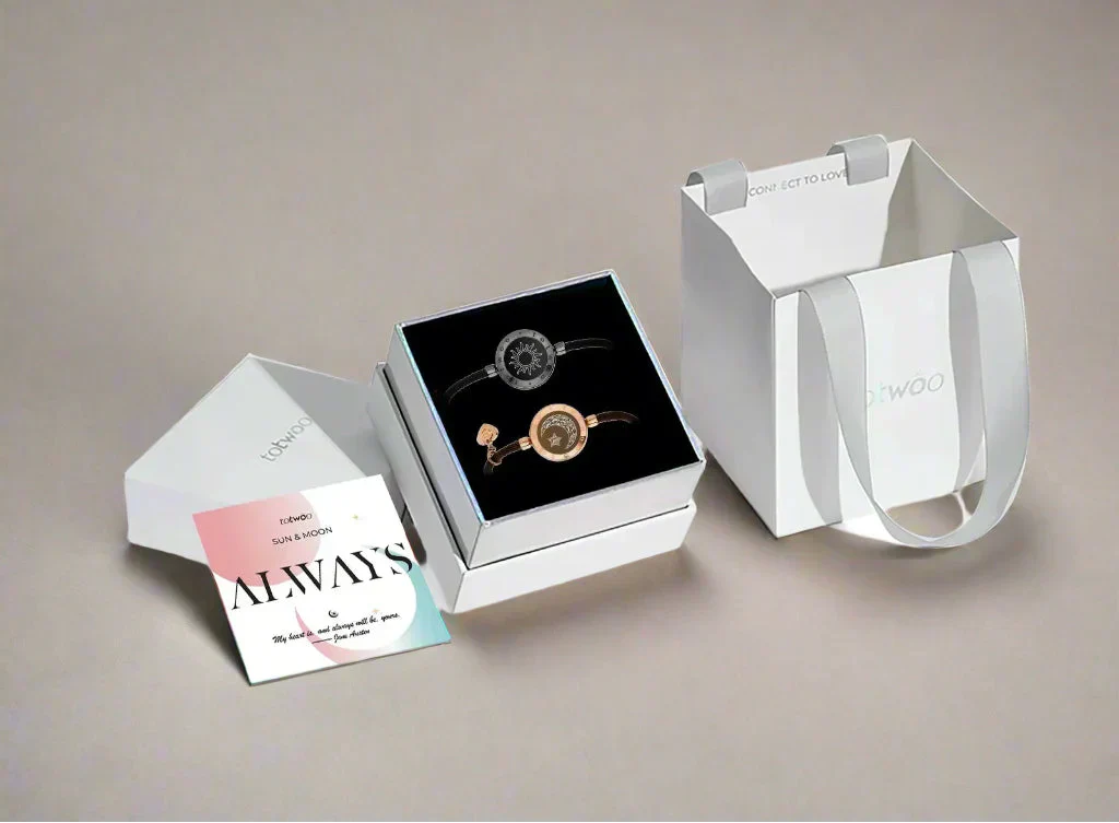 LumaLink SunMoon Couple Bracelets Long-Distance Touch