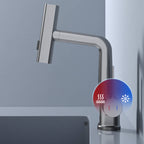 Quorra AquaFlex Pull-Out Faucet For Kitchen And Bathroom, 60cm Extendable Hose, 360 Degree Swivel, High Arc Design