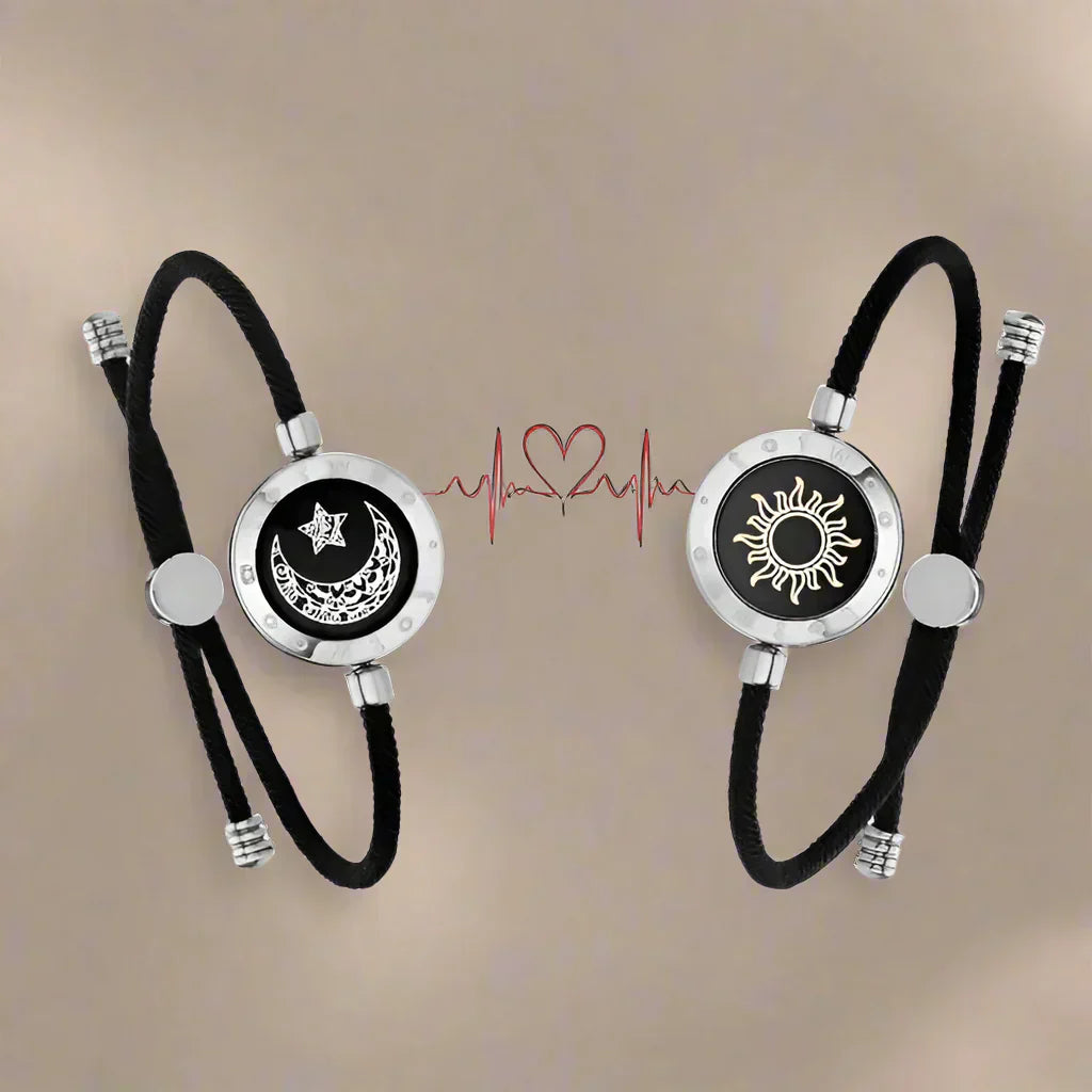LumaLink SunMoon Couple Bracelets Long-Distance Touch