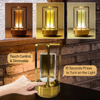 LumaNord | Warm Cordless Touch Table Lamp For Bedroom