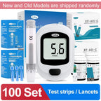 Blood Glucose Glucometer Kit With Test Strips And Lancets