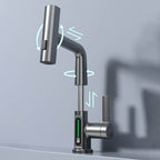 Quorra AquaFlex Pull-Out Faucet For Kitchen And Bathroom, 60cm Extendable Hose, 360 Degree Swivel, High Arc Design