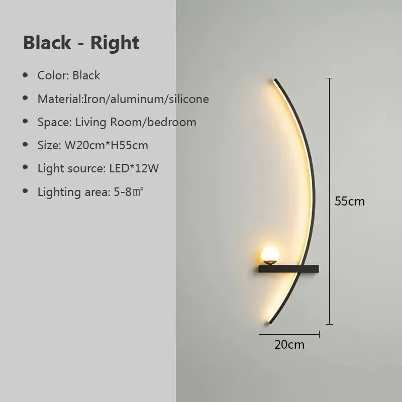 LumaEdge Wall Lamp Black & Gold Indoor Outdoor Lighting
