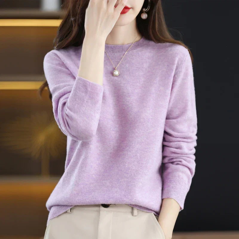 Caelo 100% Wool Cashmere Sweater for Women Autumn Winter
