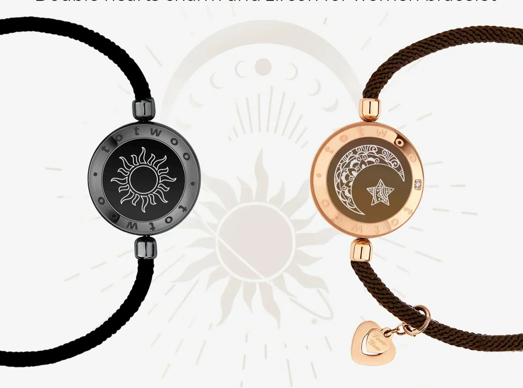 LumaLink SunMoon Couple Bracelets Long-Distance Touch