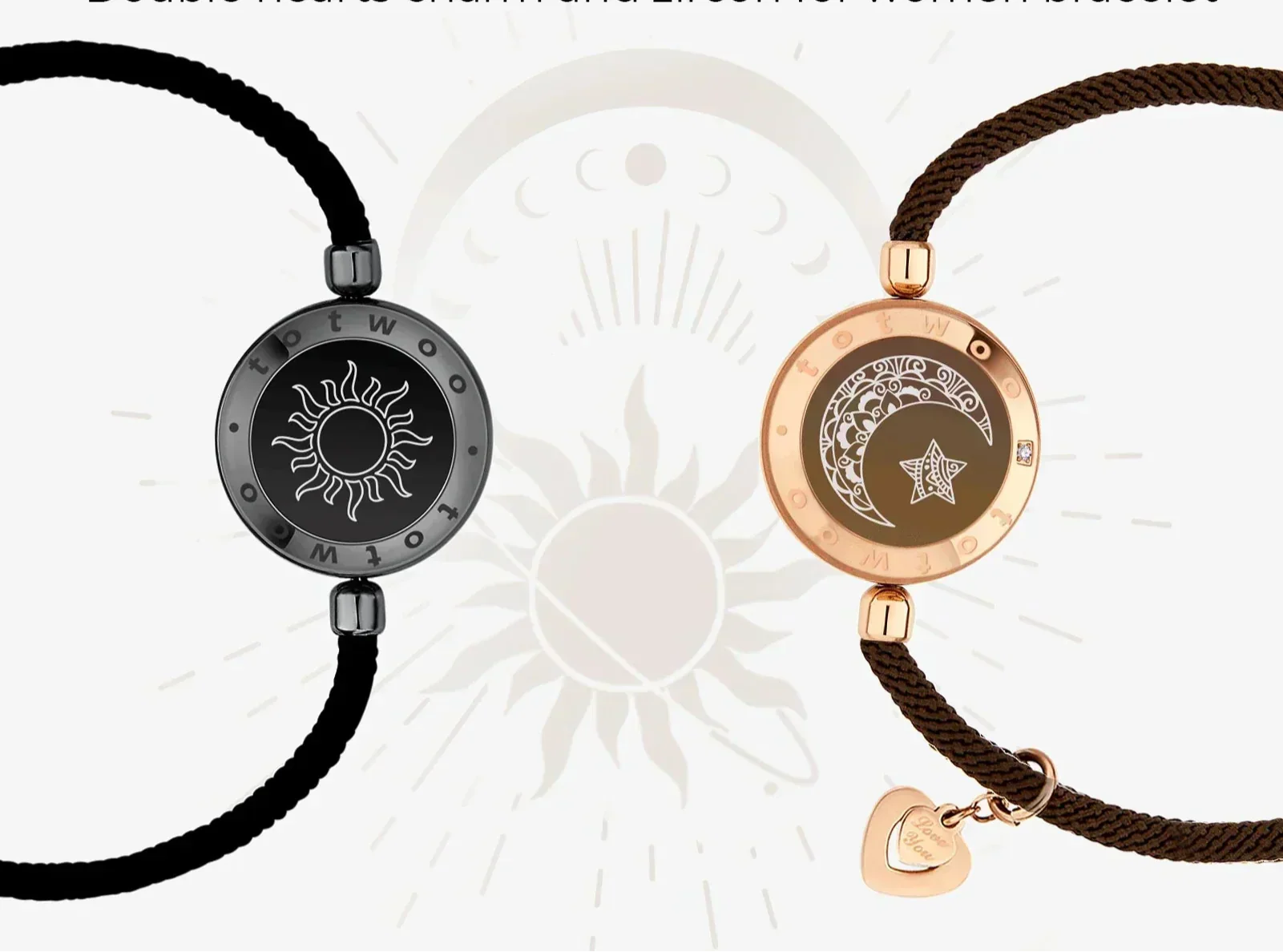 LumaLink SunMoon Couple Bracelets Long-Distance Touch