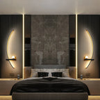 LumaEdge Wall Lamp Black & Gold Indoor Outdoor Lighting