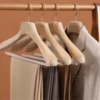 Lyra Premium Camphor Wood Wide Shoulder Hangers Set Of 2