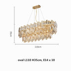 Aurelia Crystal Chandelier Golden Postmodern Pendant Light