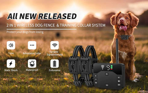 PawGuard Wireless Dog Fence Collar with Training Modes