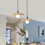 Nordic Oak Wood Pendant Light With Warm Glow - LumaNord
