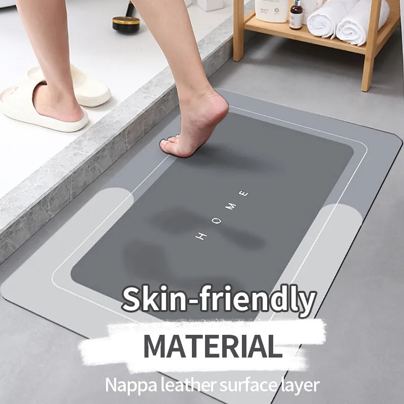 Non-Slip Bath Mat With Quick-Dry, High Absorbency Design