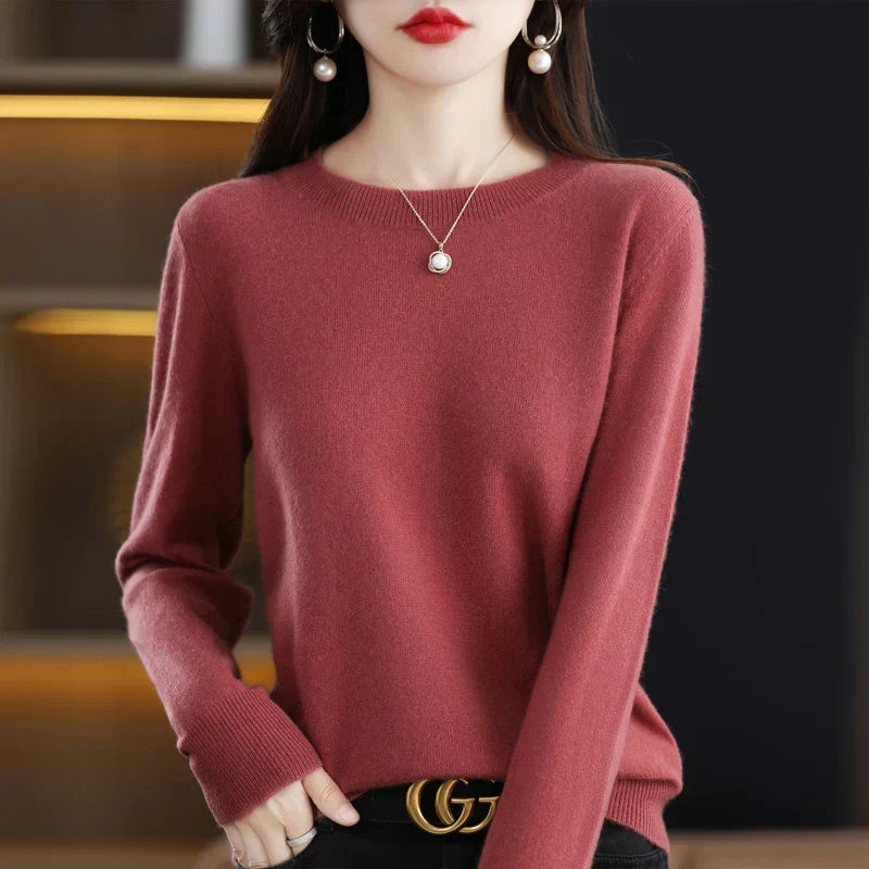 Caelo 100% Wool Cashmere Sweater for Women Autumn Winter