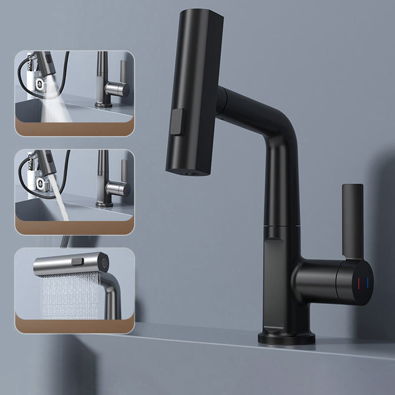 Quorra AquaFlex Pull-Out Faucet For Kitchen And Bathroom, 60cm Extendable Hose, 360 Degree Swivel, High Arc Design