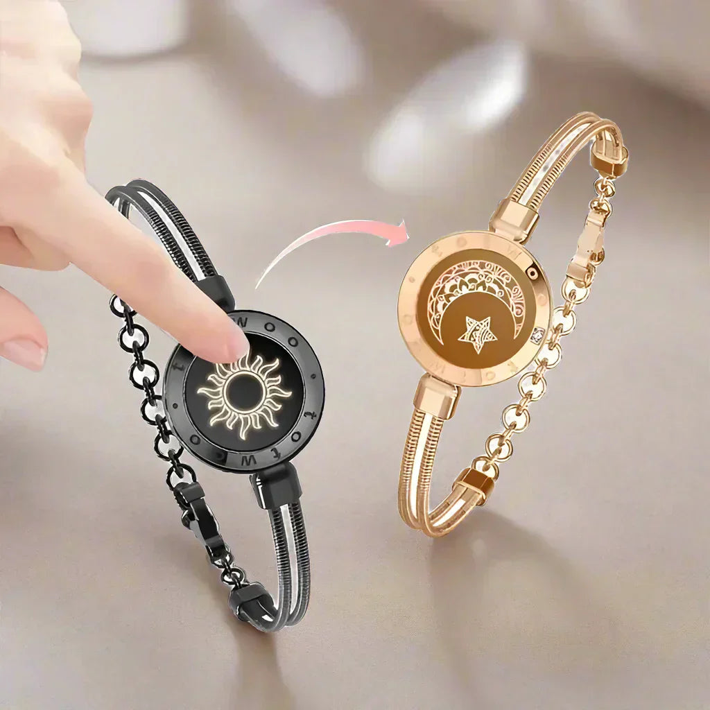 LumaLink SunMoon Couple Bracelets Long-Distance Touch