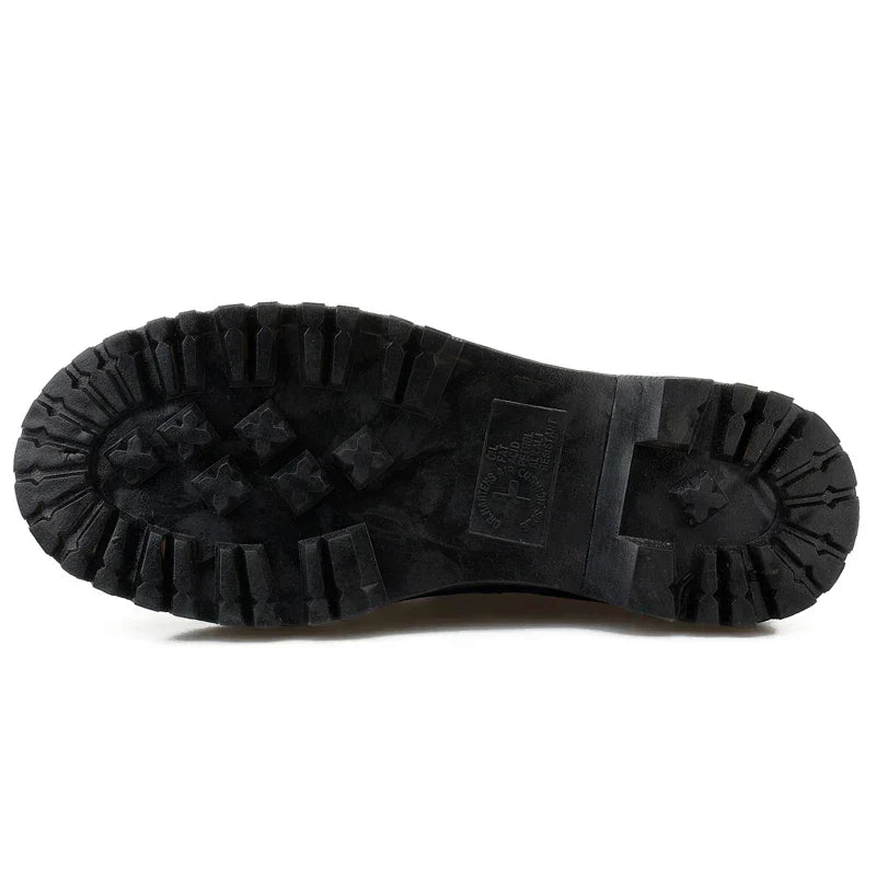 Virelle Echtleder Plateau-Stiefel mit Frontreißverschlusssohlen