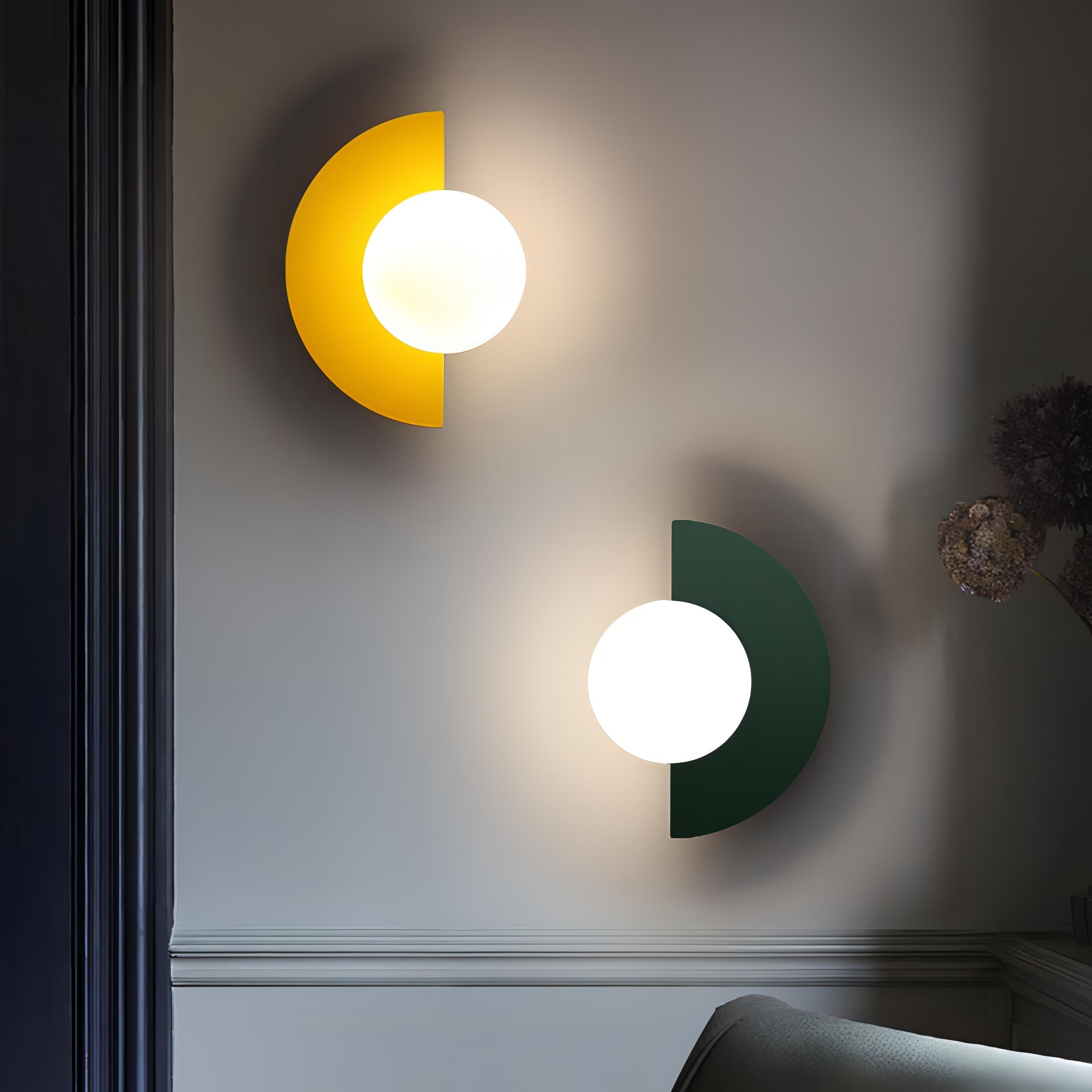 AuroraArc Semi-Circular Wall Lamp for Nordic Glow Ambience