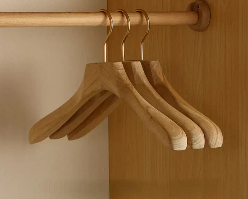 Lyra Premium Camphor Wood Wide Shoulder Hangers Set Of 2