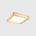 Elora LED Flush Mount Light, Dimmable, Wood And Acrylic