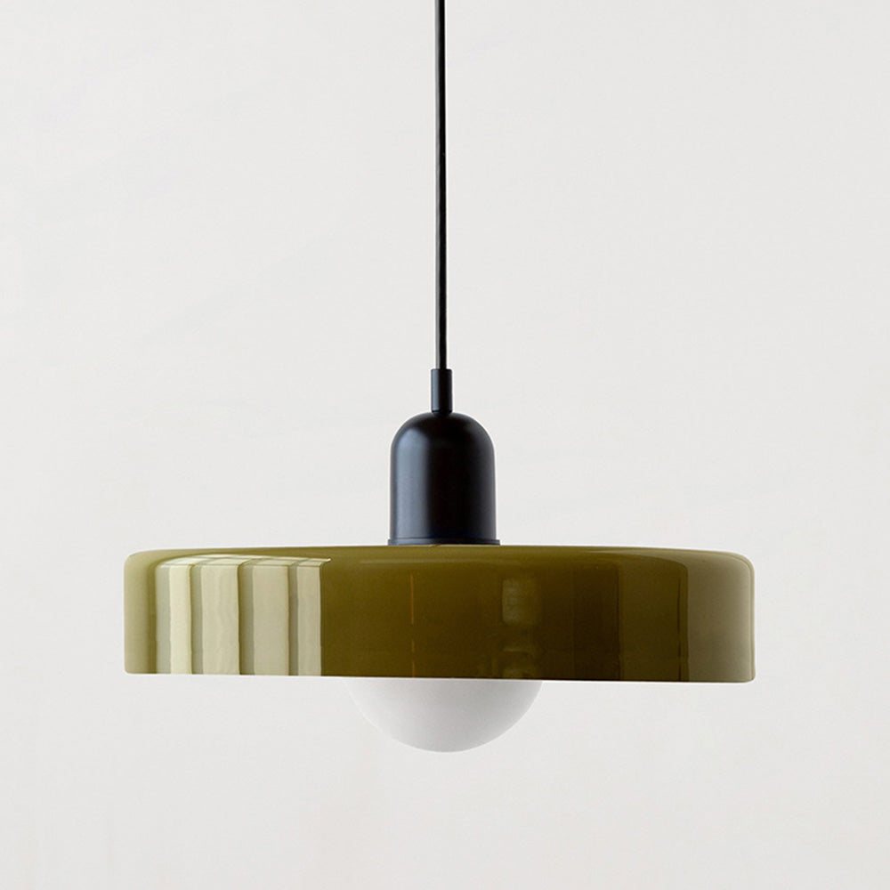 Lumora | Colored Glass Bauhaus Pendant Light For Dining