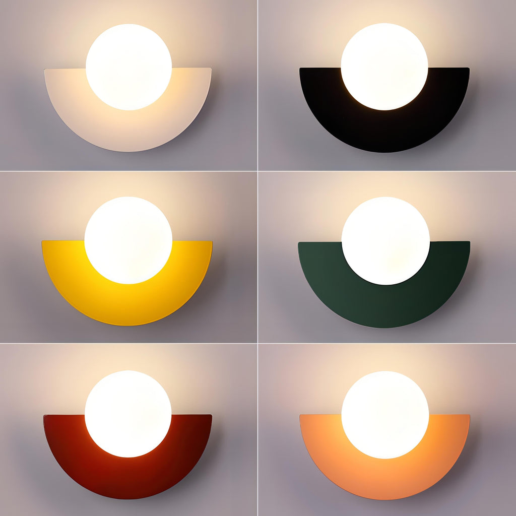 Arden Nordic Semicircle LED Wall Lamp For Living Areas