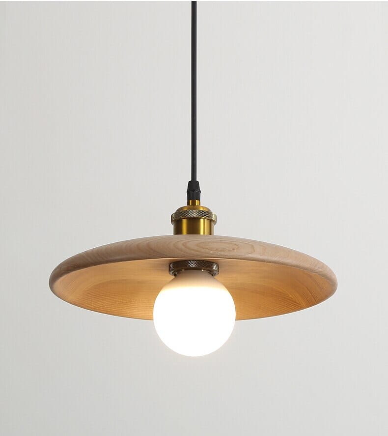 Nordic Oak Wood Pendant Light With Warm Glow - LumaNord